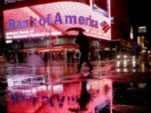 Une publicité pour Bank of América, à New York. REUTERS/Brendan McDermid/Files