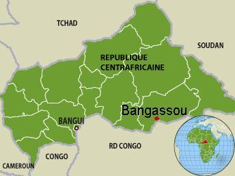 Carte de la République centrafricaine. RFI /L. Mouaoued
