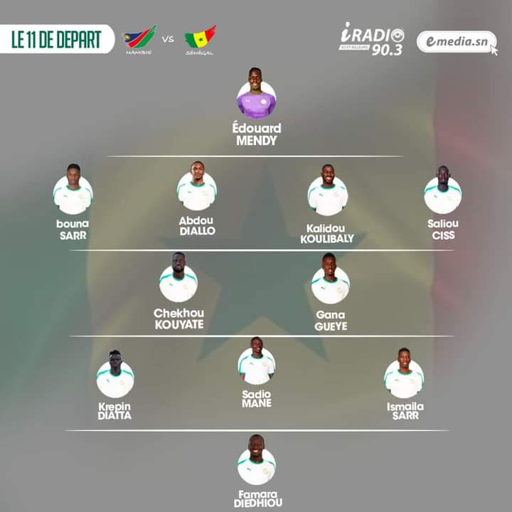 Qualifications mondiale 2022: Voici les 11 départ de Aliou Cissé contre la Namibie