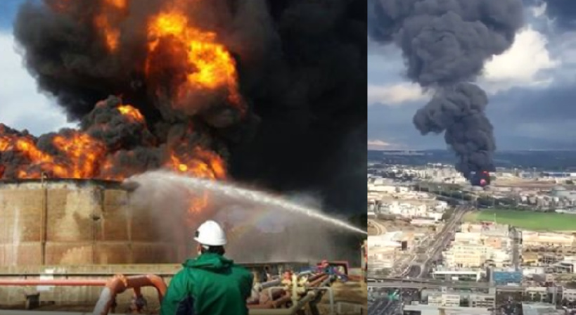 Un incendie s'est déclaré dans la plus grande raffinerie de pétrole du Koweït Un incendie s'est déclaré dans la plus grande raffinerie de pétrole du Koweït