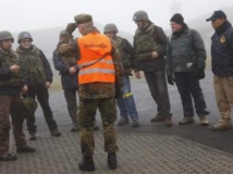 Les inspecteurs de l'OIAC à l'entraînement à Wildflecken en Allemagne peu avant leur déploiement en Syrie. REUTERS/Kai Pfaffenbach
