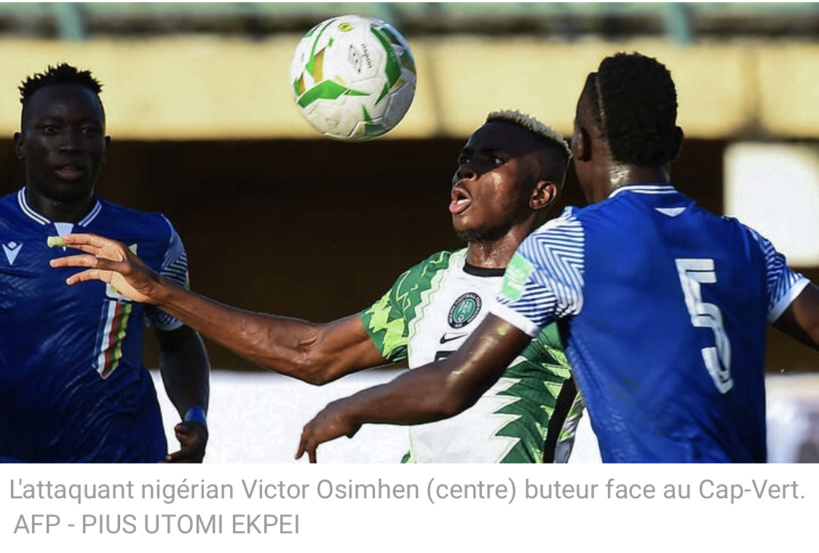 Mondial 2022: le Nigeria neutralise le Cap-Vert et décroche son billet pour les barrages Mondial 2022: le Nigeria neutralise le Cap-Vert et décroche son billet pour les barrages
