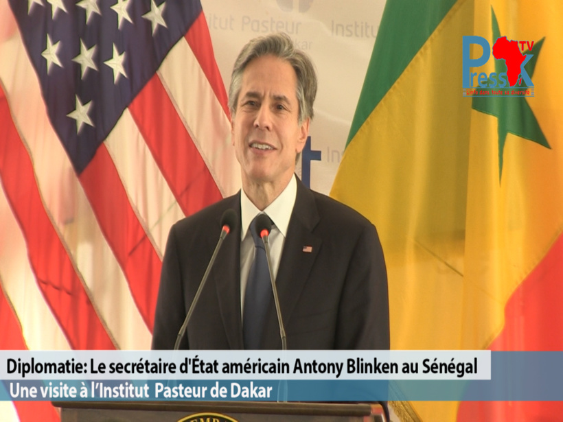 Diplomatie: visite du secrétaire d'État américain Antony Blinken à l’Institut Pasteur de Dakar
