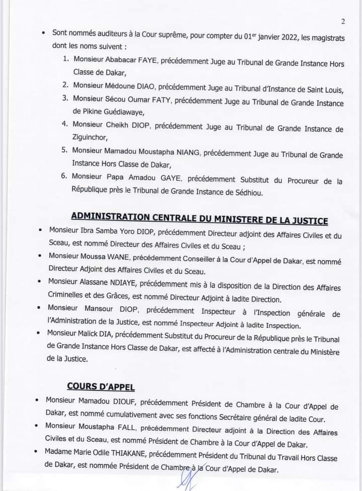 Conseil supérieur de la Magistrature: La liste complète des nominations et les décisions