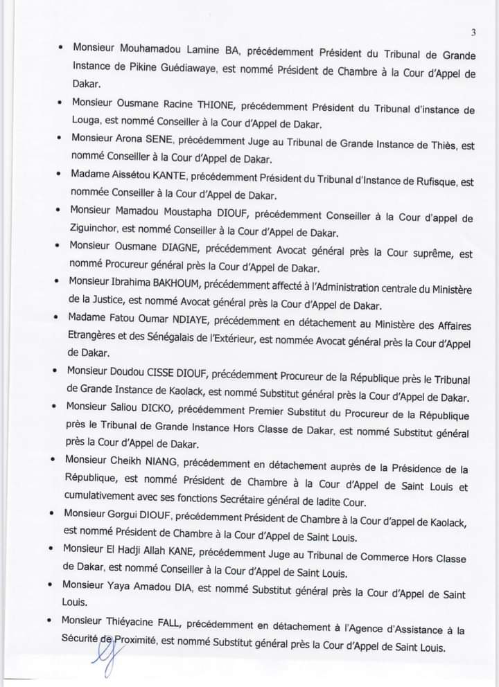 Conseil supérieur de la Magistrature: La liste complète des nominations et les décisions