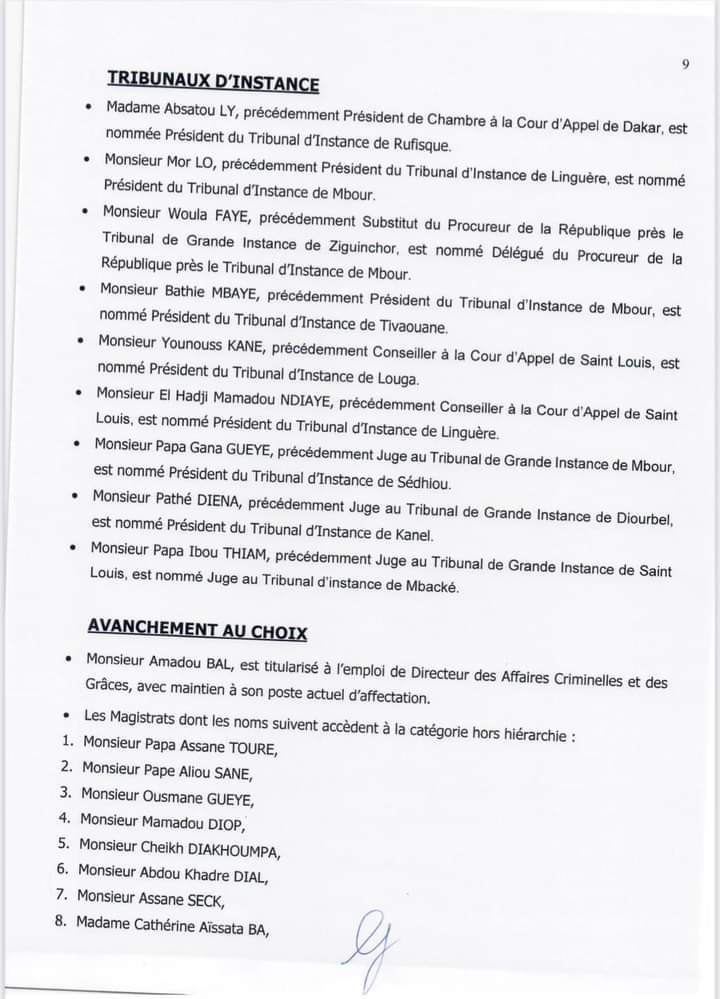 Conseil supérieur de la Magistrature: La liste complète des nominations et les décisions