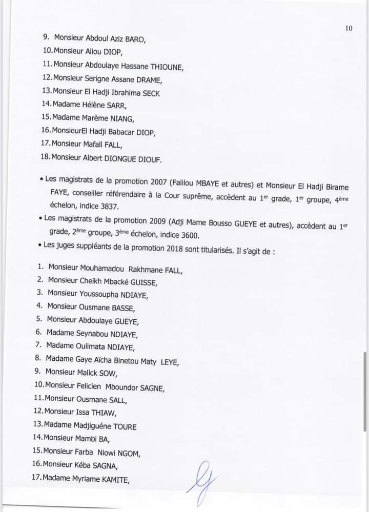 Conseil supérieur de la Magistrature: La liste complète des nominations et les décisions