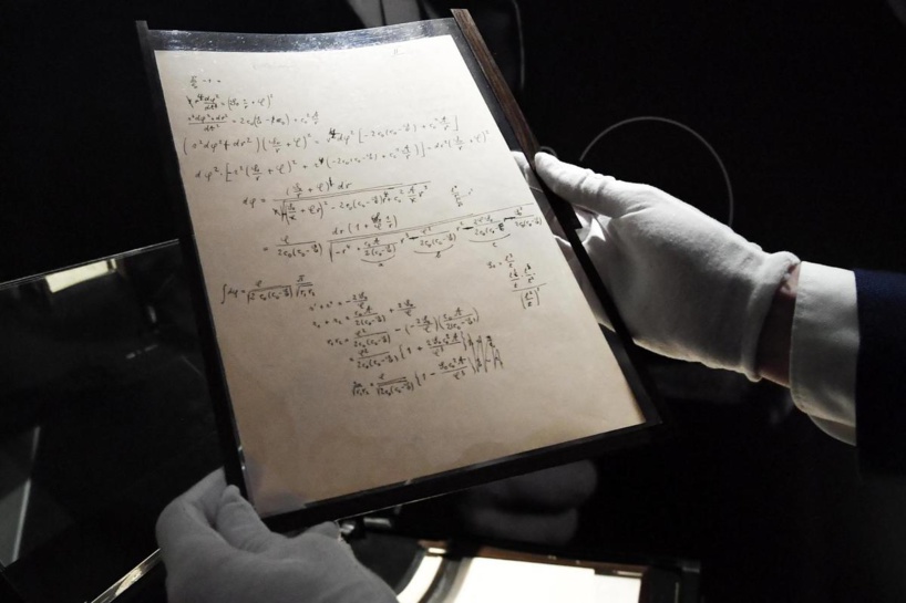 Un manuscrit d'Einstein vendu 11,6 millions d'euros aux enchères, un record Un manuscrit d'Einstein vendu 11,6 millions d'euros aux enchères, un record