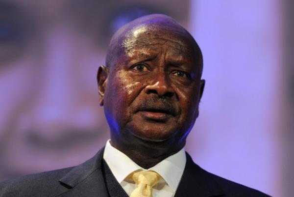 Le président ougandais Yoweri Museweni s'est adressé à ses compatriotes dans un message radiophonique, le 30 juillet 2012. AFP/ Carl Court