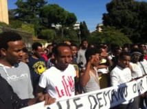 Manifestation de réfugiés érythréens en Israël. © Mathilde Auvillain Manifestation de réfugiés érythréens en Israël. © Mathilde Auvillain