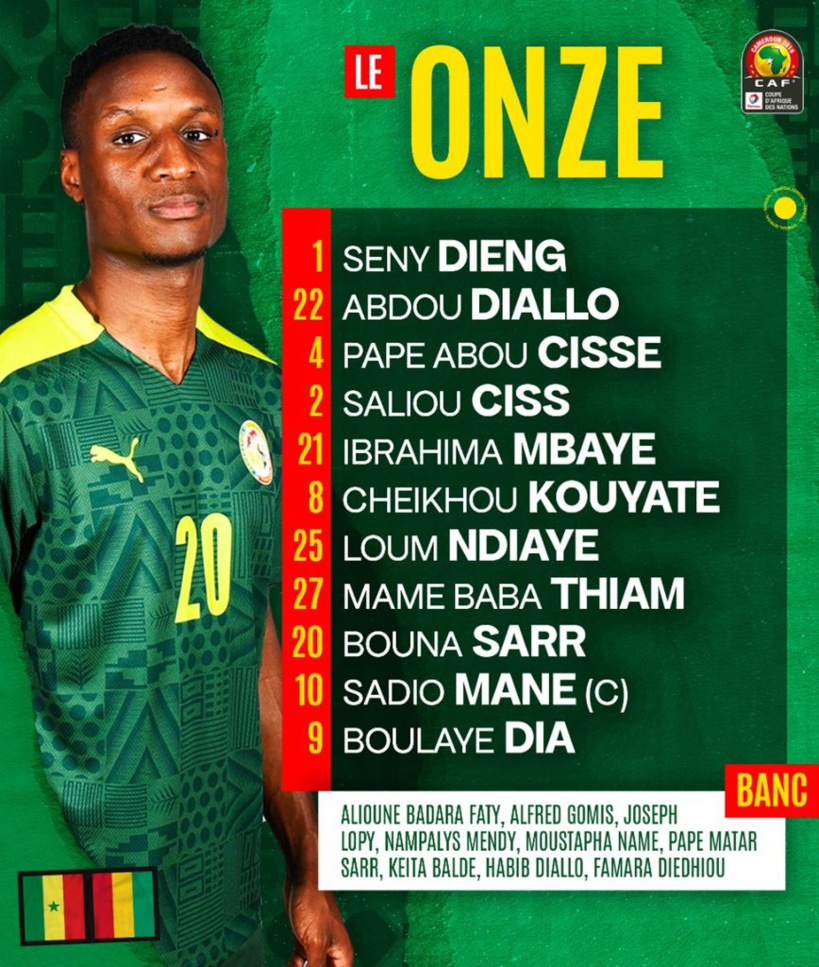 Onze des « Lions » contre la Guinée: Seyni Dieng confirmé dans les buts, un milieu et une attaque chamboulée