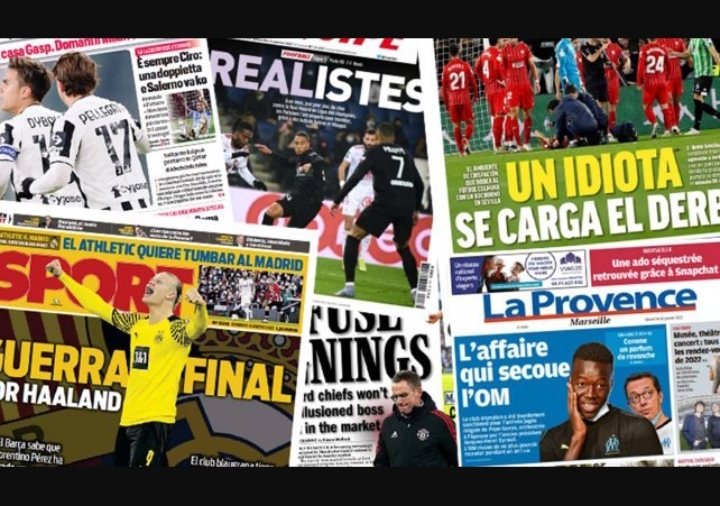 La honte de la presse espagnole après les incidents du derby de Séville, la guerre finale entre le Real et Barcelone pour Haaland