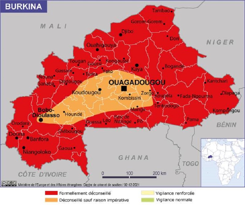 Burkina: les frontières aériennes et terrestres fermées jusqu’à nouvel ordre