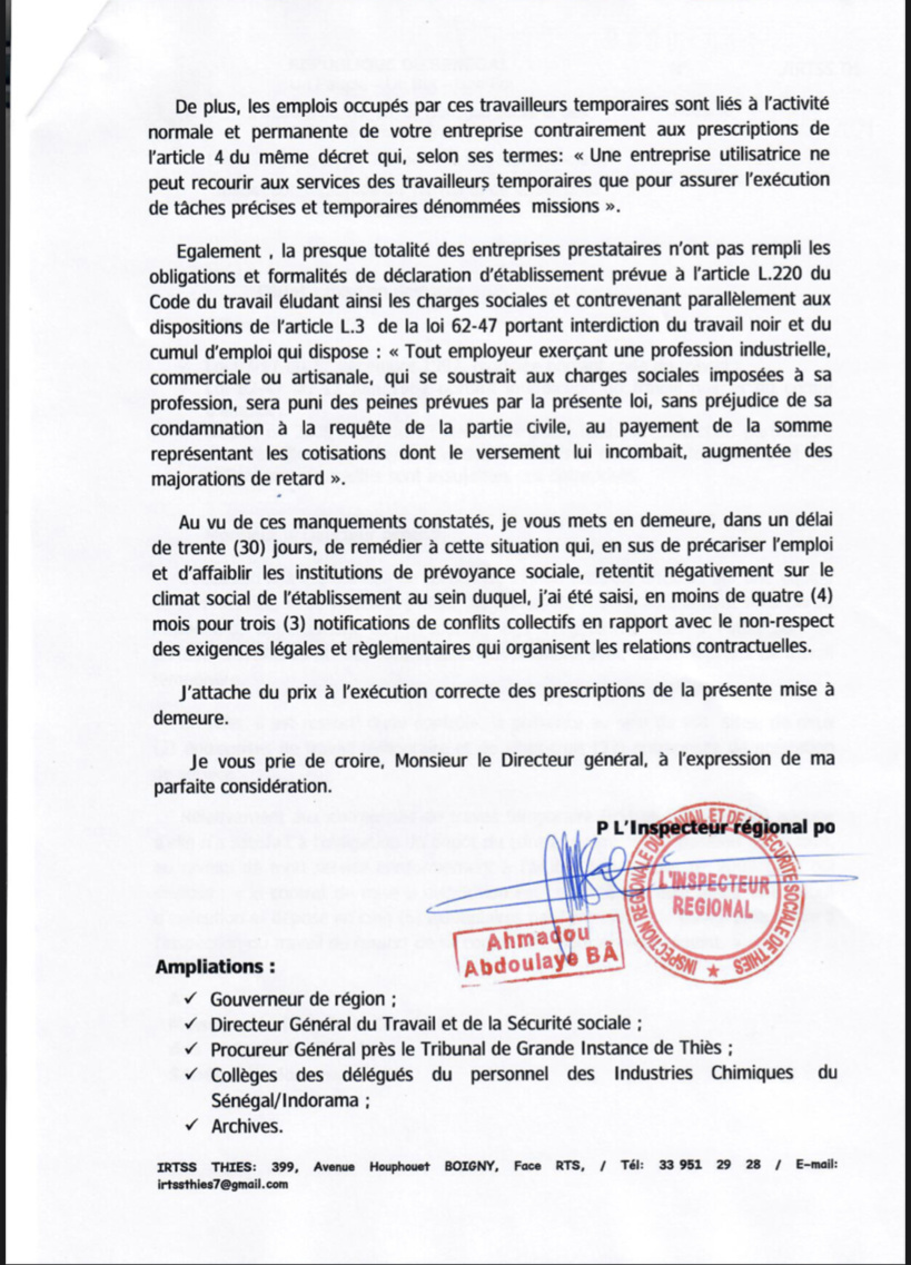 Exploitation irrégulière de travailleurs par des entreprises temporaires: les ICS mises en demeure par l’Inspection du Travail Exploitation irrégulière de travailleurs par des entreprises temporaires: les ICS mises en demeure par l’Inspection du Travail