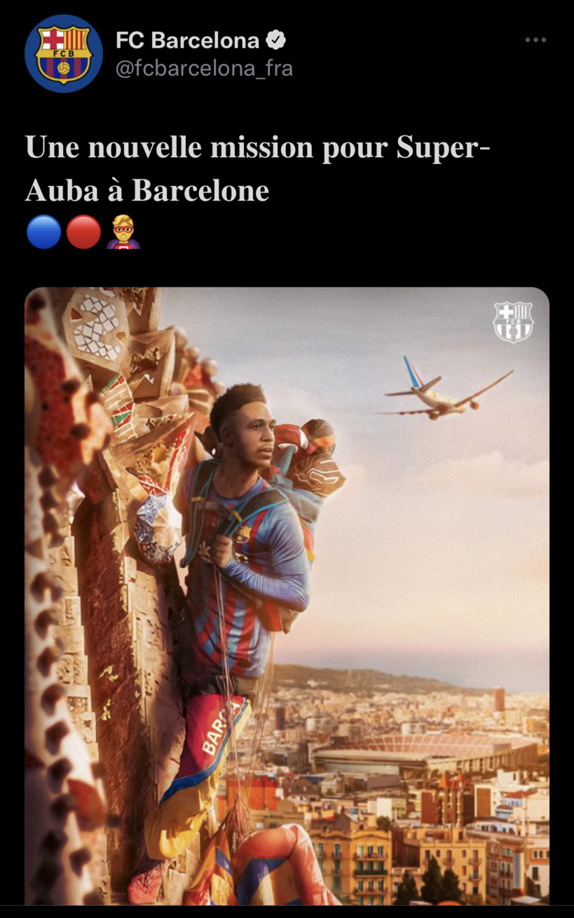 C’est officiel, Aubameyang est un joueur du Barça C’est officiel, Aubameyang est un joueur du Barça