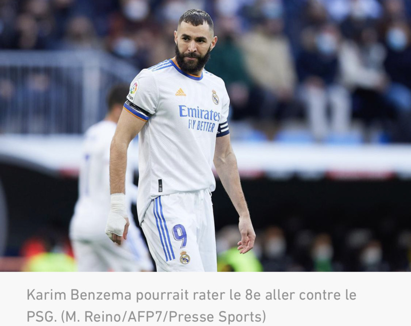LDC: Karim Benzema de plus en plus incertain pour le 8e aller contre le PSG LDC: Karim Benzema de plus en plus incertain pour le 8e aller contre le PSG