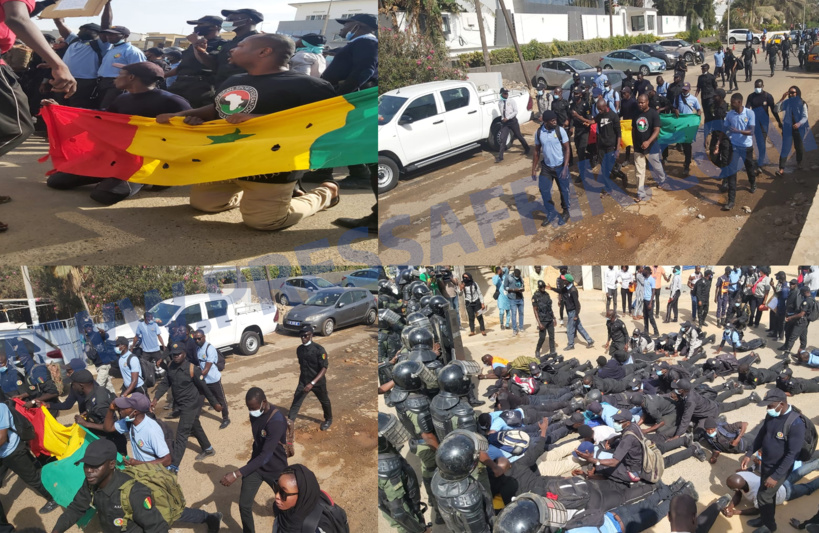 Dakar : les Asp soutenus par le FRAPP bravent l'interdiction de la marche Dakar : les Asp soutenus par le FRAPP bravent l'interdiction de la marche
