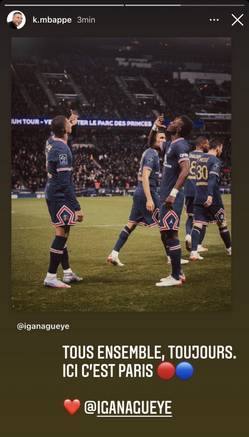 PSG : Kylian Mbappé envoie un message de soutien à Idrissa Gueye PSG : Kylian Mbappé envoie un message de soutien à Idrissa Gueye