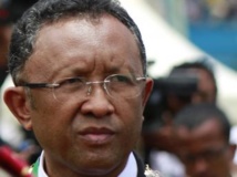 Hery Rajaonarimampianina, le nouveau président malgache, lors de son investiture le 25 janvier à Antananarivo. REUTERS/John Friedrich