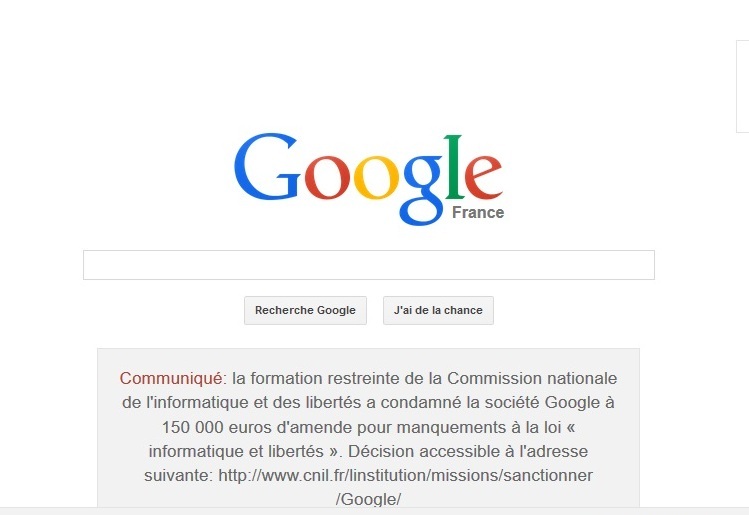 Protection des données personnelles : La CNIL inflige une sanction de 120.000 euros à Google