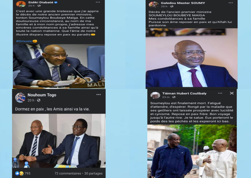 Vidéo : la classe politique et les artistes dévastés par le décès de l’ancien Premier ministre malien