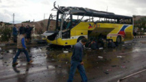 Un bus après l'explosion en Egypte