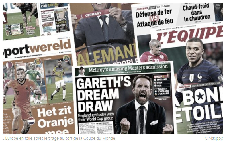 L'Europe en folie après le tirage au sort de la Coupe du Monde (Revue de presse)