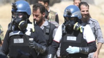 Des experts des Nations unies chargés de l’enquête sur l’utilisation d’armes chimiques en Syrie, le 28 août dernier près de Damas.