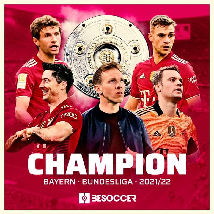 Le Bayern Munich est champion d'Allemagne pour la 10e année consécutive