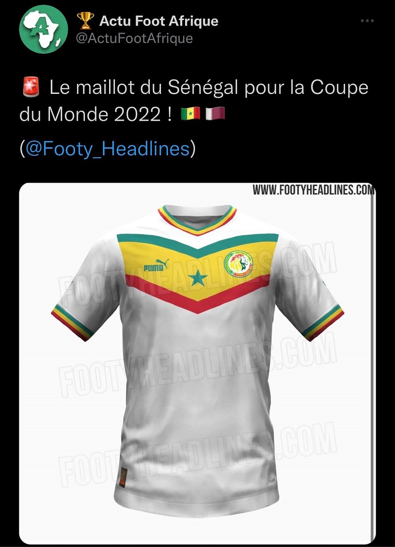 Le maillot dévoilé par site spécialisé Footy Headlines
