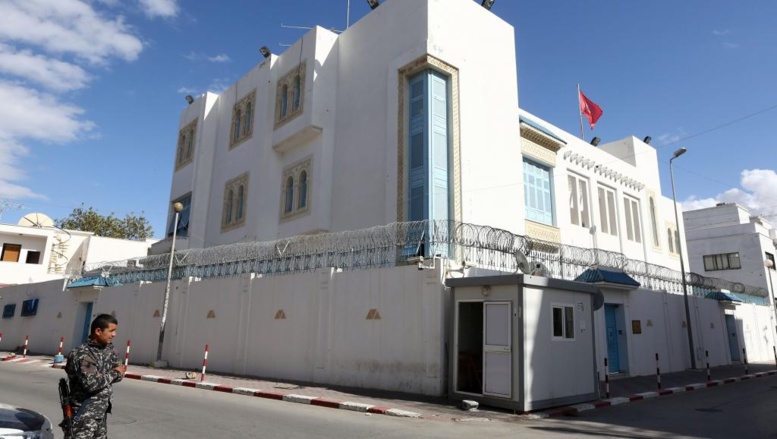 L'ambassade de Tunisie à Tripoli, le 17 avril 2014.