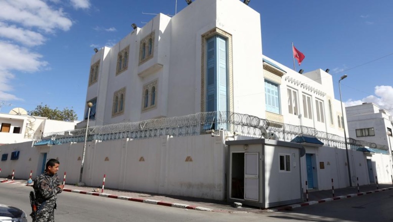 L'ambassade de Tunisie à Tripoli, le 17 avril 2014. L'ambassade de Tunisie à Tripoli, le 17 avril 2014.