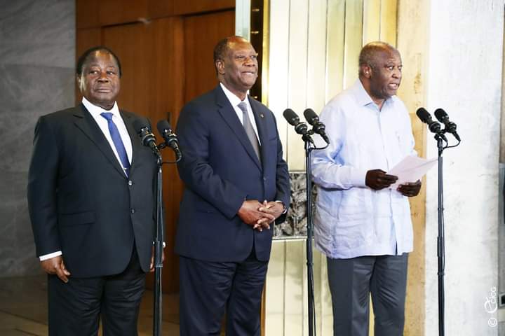 Côte d'Ivoire : Ouattara rencontre ses prédécesseurs Gbagbo et Bédié pour la décrispation du climat socio-politique national