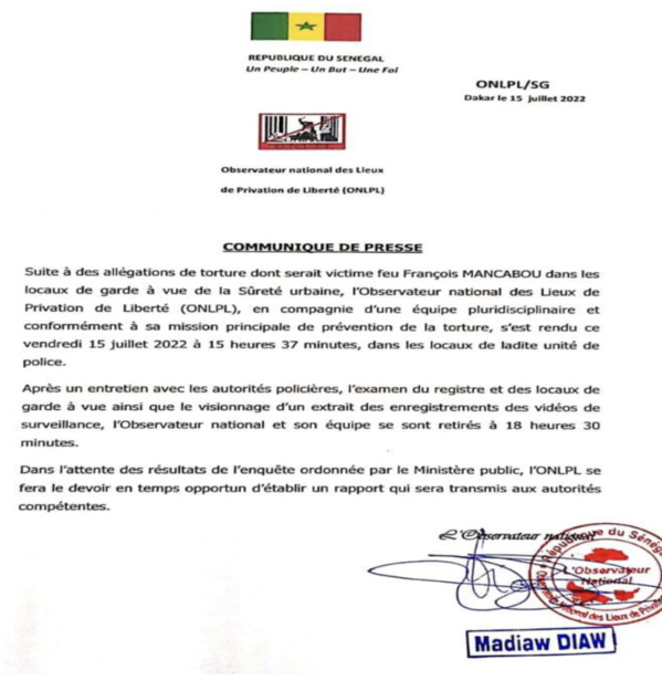 Visionnage de vidéos par l'ONPL à la DIC: les avocats de François Mancabou dénoncent une "violation flagrante du secret de l'enquête" Visionnage de vidéos par l'ONPL à la DIC: les avocats de François Mancabou dénoncent une "violation flagrante du secret de l'enquête"