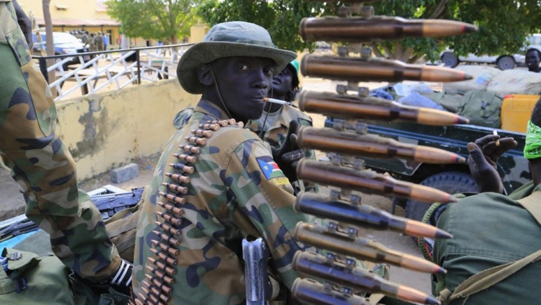 Soldat de l'armée du Soudan du Sud.