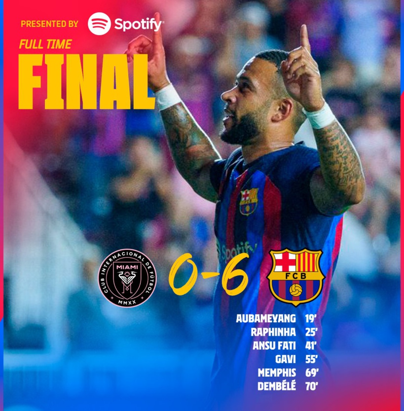 Pré-saison: le Barça humilie l'inter-Miami en amical (6-0) Pré-saison: le Barça humilie l'inter-Miami en amical (6-0)