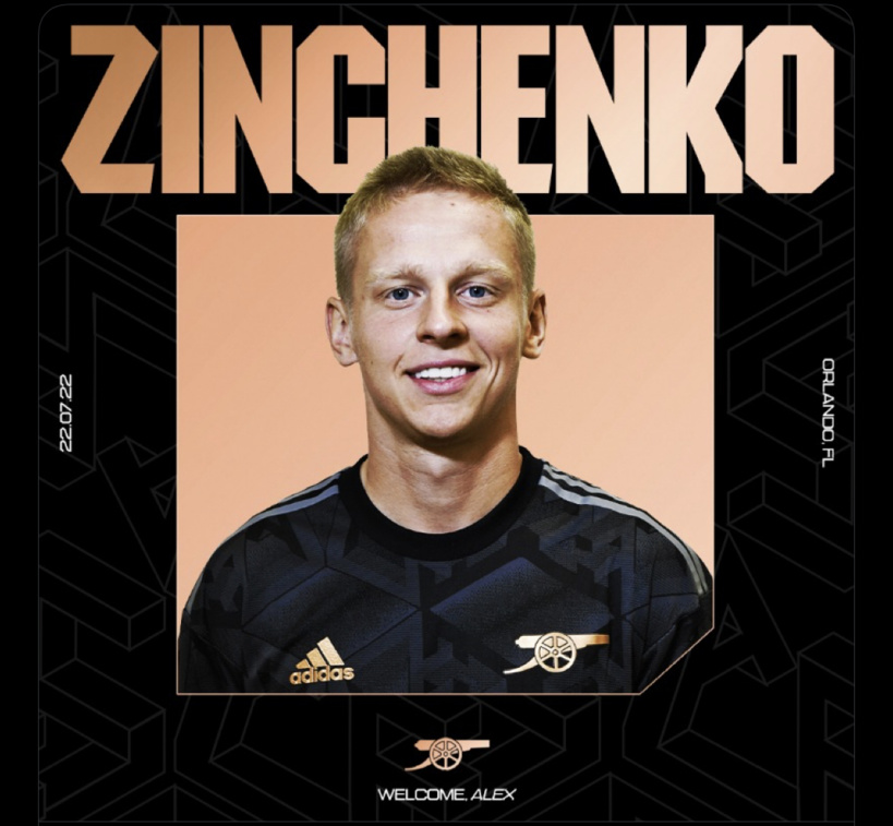 Arsenal officialise l’arrivée de Zinchenko Arsenal officialise l’arrivée de Zinchenko