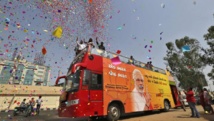 Supporters du BJP de Narendra Modi pendant la campagne électorale. REUTERS/Amit Dave