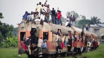 Un train surchargé part de Kinshasa, RDC. Per-Anders Pettersson/Getty Images