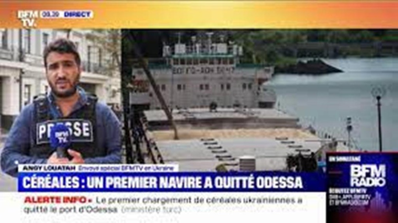 Le premier chargement de céréales ukrainiennes a quitté le port d'Odessa Le premier chargement de céréales ukrainiennes a quitté le port d'Odessa