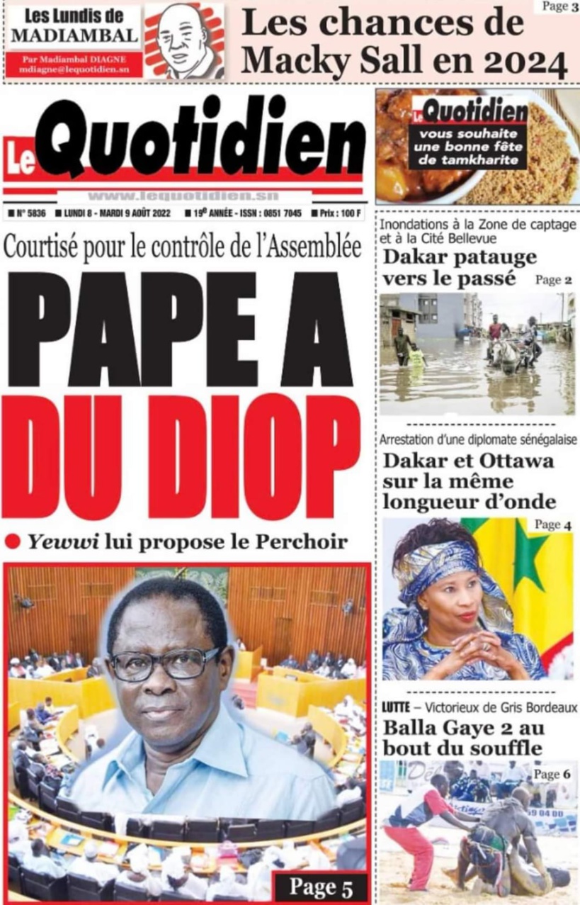 Yewwi Askan Wi dément avoir courtisé Pape Diop pour le poste de président de l'Assemblée nationale
