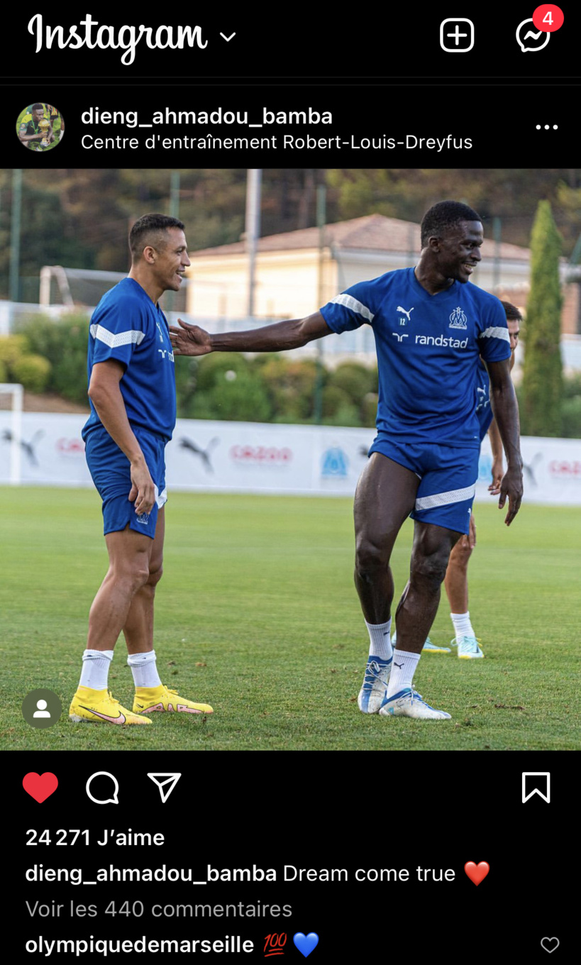 Marseille: Bamba Dieng réalise son rêve Marseille: Bamba Dieng réalise son rêve