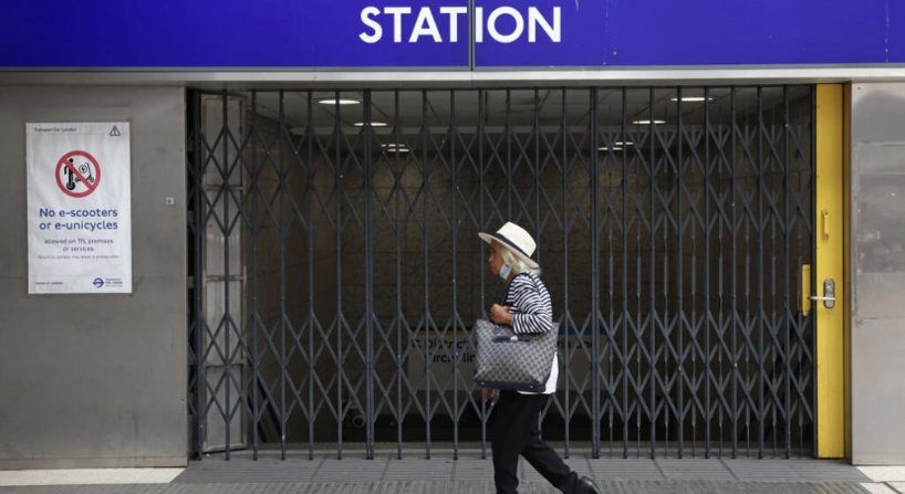 Le métro de Londres quasi paralysé par une grève face à l'inflation Le métro de Londres quasi paralysé par une grève face à l'inflation