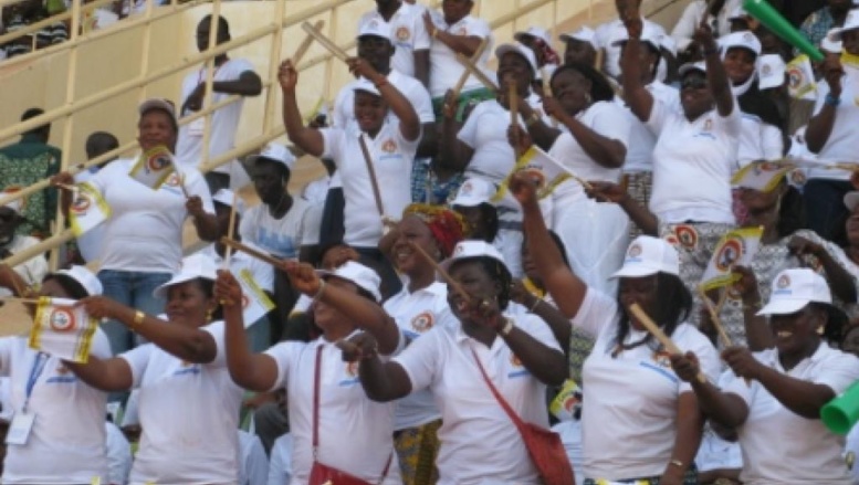 Meeting du Congrès pour la démocratie et le progrès (CDP), parti au pouvoir, au stade du 4-Août, le 21 juin 2014, à Ougadougou.