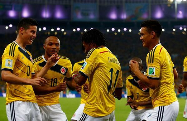 CDM 2014 : La Colombie bat l'Uruguay (2-0) et se qualifie pour le 1er quart de son histoire