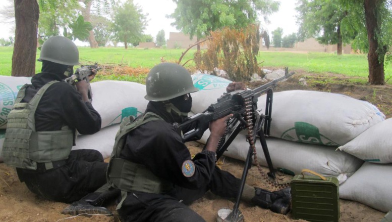 Des militaires camerounais de la force d'intervention anti-Boko Haram, le 17 juillet dernier, dans le nord du Cameroun.