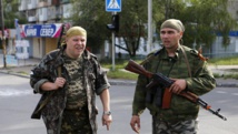 Des séparatistes prorusses dans les rues de Makiïvka, le 19 août 2014. REUTERS/Maxim Shemetov