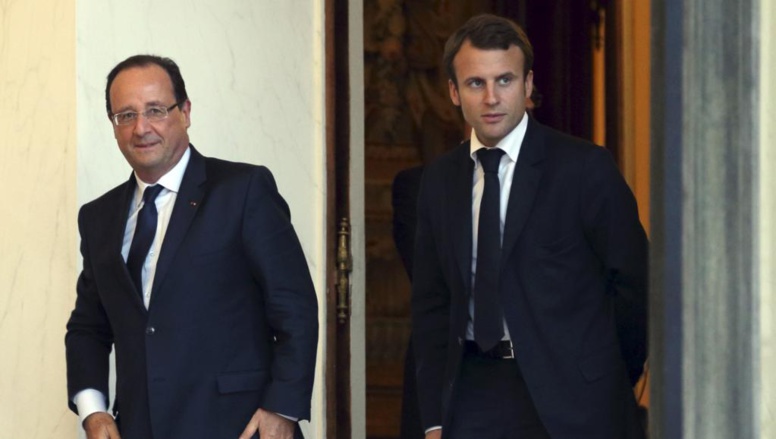 François Hollande et Emmanuel Macron à l'Elysée, le 1er octobre 2013. REUTERS/Philippe Wojazer/Files