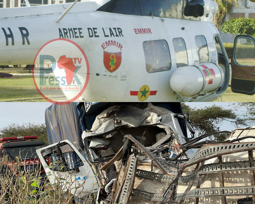Accident de Louga : un hélicoptère de l'Armée pour évacuer trois blessés graves à Dakar