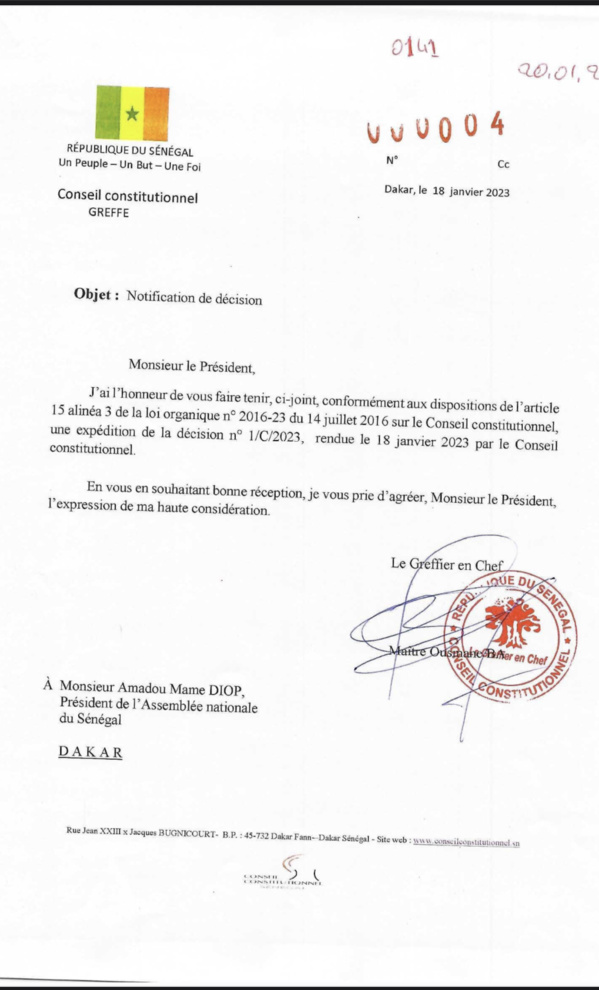 Question d'actualité: le Conseil constitutionnel rejette la requête Guy-Mimi Touré Question d'actualité: le Conseil constitutionnel rejette la requête Guy-Mimi Touré